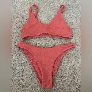 Lululemon Smocked MidRise Skimpy Bottom Hyper Stripe Raspberry Cream WarmApricot